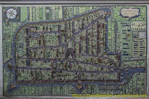 Delft -  De Keramieken kaart van Delft
